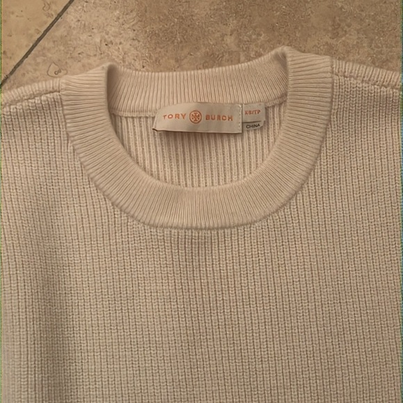 Tory Burch Ashley Ruffled Bell Sleeves Pullover Cream Sweater Size XS - Picture 5 of 13